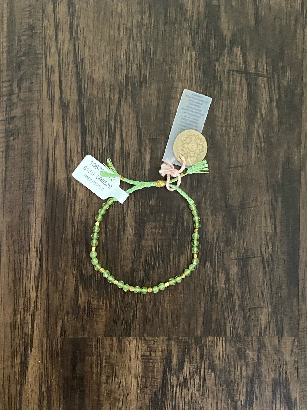 Free people Lime Green Beaded Bracelet